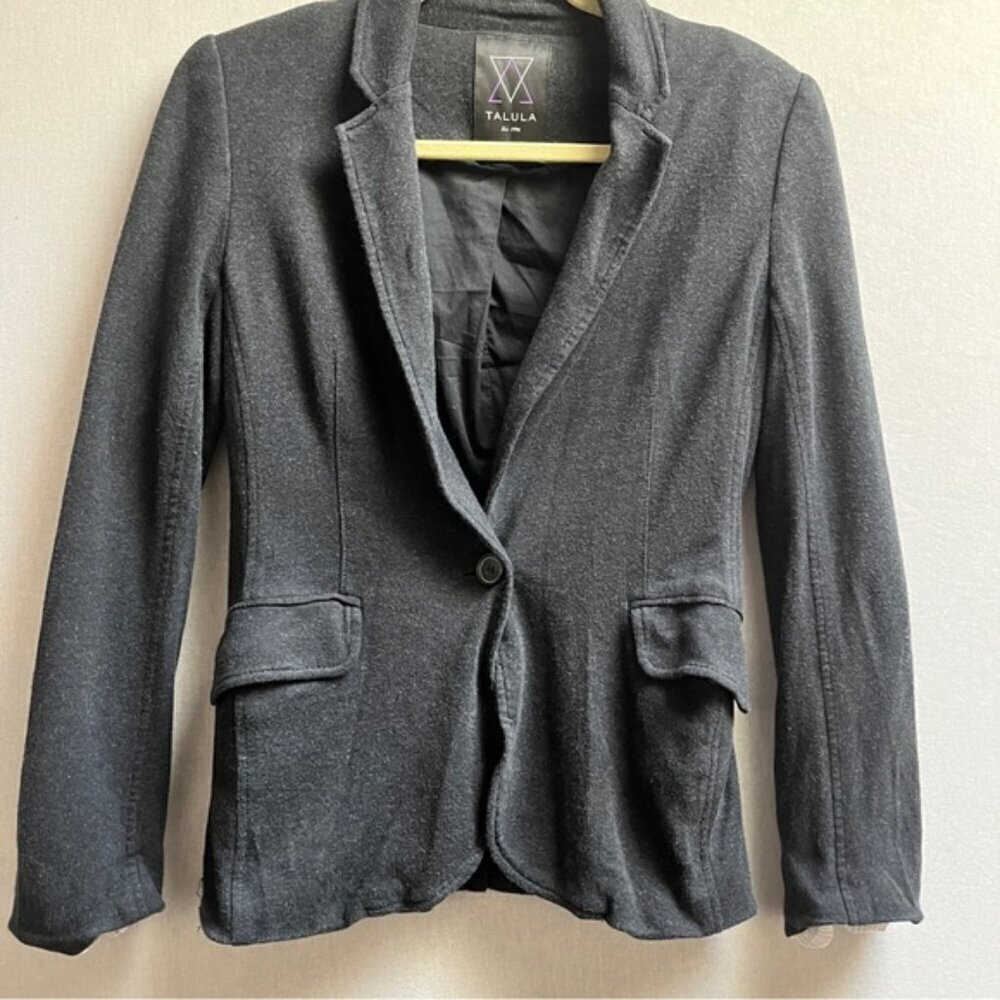 Talula Aritzia Pima Cotton Tailored One Button Blazer Sz 2